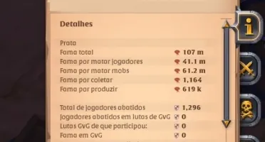 CONTA ALBION ONLINE 100M DE FAMA
