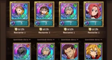 CONTA SEVEN DEADLY SINS: GRAND CROSS 7DS cheia de diamantes