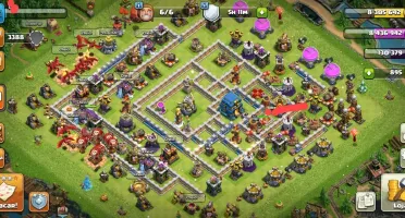 CV12 SEMI FULL CLASH OF CLANS 6 CONSTRUTOR 10 SKINS PAISAGEM