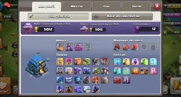 CV12 SEMI FULL CLASH OF CLANS 6 CONSTRUTOR 10 SKINS PAISAGEM