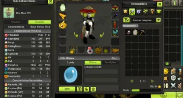 Dofus touch cra lv 191 scrolado server brutas