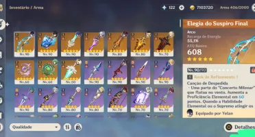 ✨Conta Genshin Impact AR 57 - Vários 5 Estrelas✨