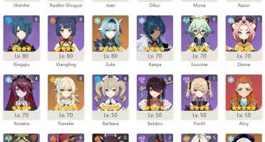 CONTA GENSHIN AR57✨12 LENDÁRIOS⭐SHOGUN+LUZ, YAE+KAGURA E+✨
