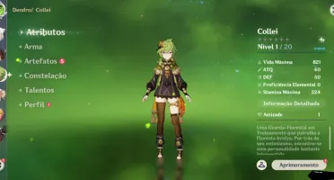 GENSHIN IMPACT level 44 com 52 resinas frágeis