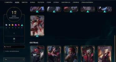 Bronze 3 com 21 Champs e 12 Skins +1 Prestigio da Katarina
