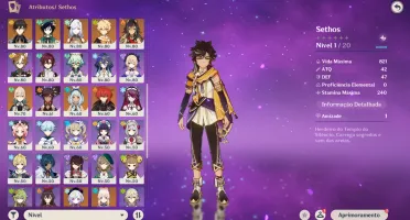 Conta Genshisn com 25 personagem 5* e muito mais