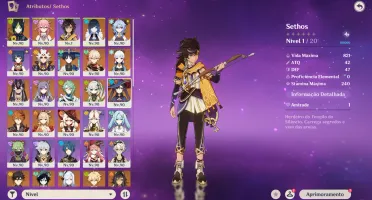 Conta Genshisn com 25 personagem 5* e muito mais