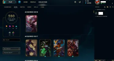CONTA COMPLETA - ALL CAMP / 280 SKINS(VAYNE, UDYR E EZREAL)