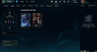 CONTA LOL PLATINA 3 - 60% WINRATE - 35 CHAMP - 2 SKINS