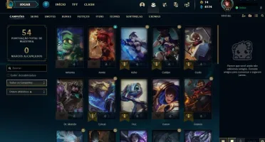 CONTA LOL PLATINA 3 - 60% WINRATE - 35 CHAMP - 2 SKINS