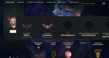 Ferro 1 com 91 Champs e 125 Skins + 4 Prestigios