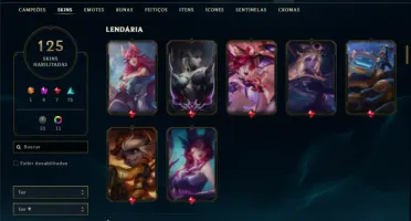 Ferro 1 com 91 Champs e 125 Skins + 4 Prestigios