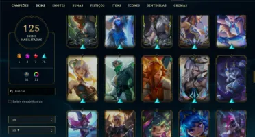 Ferro 1 com 91 Champs e 125 Skins + 4 Prestigios