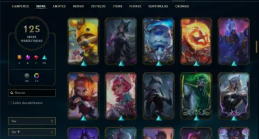 Ferro 1 com 91 Champs e 125 Skins + 4 Prestigios