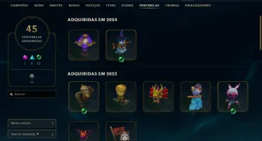 Conta do lol 2016, nv 589 skins