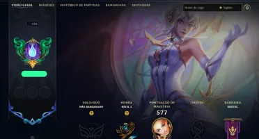 Conta do lol 2016, nv 589 skins