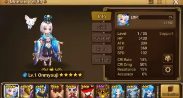 Reroll Summoners War lvl10 com Shizuka + Jamire