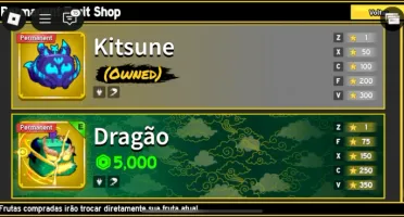 Conta dragon injetada kitsune permanente