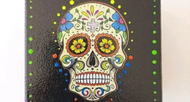 Caixinha Quadrada Caveira Mexicana