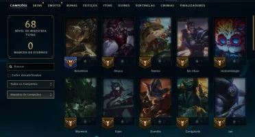 Unranked com 45 Champs e 3 Skins