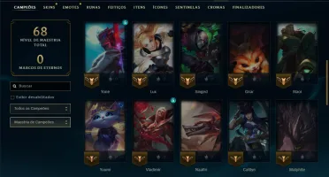 Unranked com 45 Champs e 3 Skins