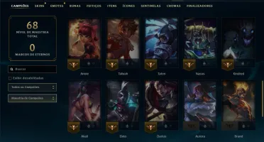 Unranked com 45 Champs e 3 Skins