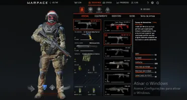 Vendo conta Warface com Winchester Gold SCAR-L, entre outras