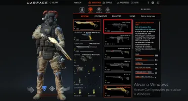 Vendo conta Warface com Winchester Gold SCAR-L, entre outras