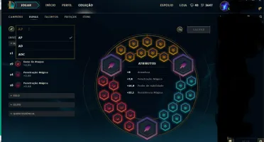 Conta lol prata 2, 57 campeões, 40 skins