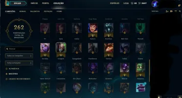 Conta lol prata 2, 57 campeões, 40 skins