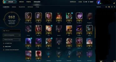 Conta lol prata 2, 57 campeões, 40 skins
