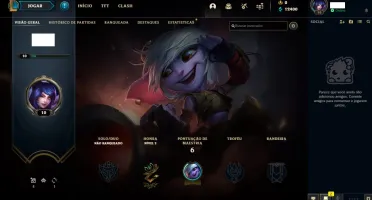 Conta Lite Nível 10+ League of Legends E-mail não verificado