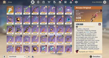 Conta AR60 | Furina c6 + Bis e + (+44 T5 e +33 armas 5)