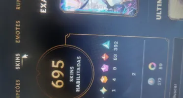 Vendo conta lol lvl 483 ex emerald 695 skins