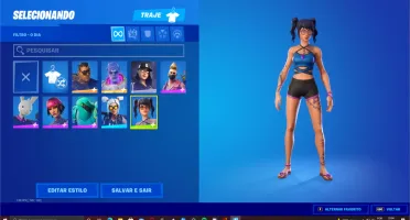 Conta Fortnite com passe, skins de verão e jogos resgatados