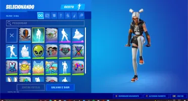Conta Fortnite com passe, skins de verão e jogos resgatados