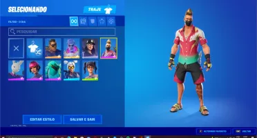 Conta Fortnite com passe, skins de verão e jogos resgatados