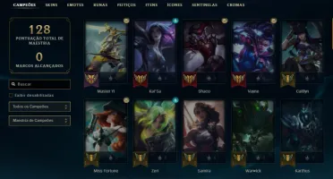 Conta LOL com Vayne Prestigio e Normal