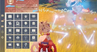 Genshin impact conta AR 52 Yoimiya + baal e Ayaka