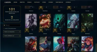 Conta de lol platina 1 com mmr de diamante