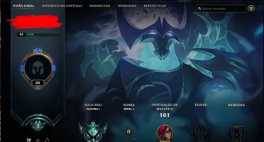 Conta de lol platina 1 com mmr de diamante