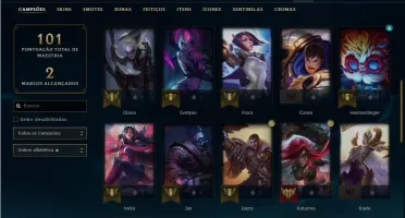 Conta de lol platina 1 com mmr de diamante