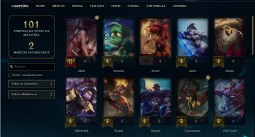 Conta de lol platina 1 com mmr de diamante