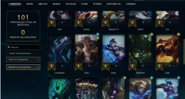 Conta ouro 4 com 44 Champs e 10 Skins