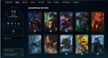 Conta ouro 4 com 44 Champs e 10 Skins