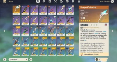 Ar 48 XIAO + DILUC + ZONGHLI + KEQING + Harpa CELESTIAL