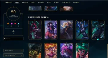 CONTA LOL OURO 2, 70 CHAMPIONS, 20 SKINS