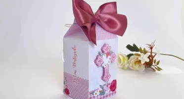 Kit Festa 20 Lembrancinhas Batizado Menina Personalizadas