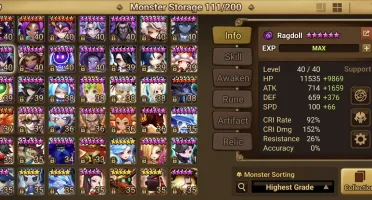 Summoners War Global C2 com Ragdoll Leo Maximilian Teshar