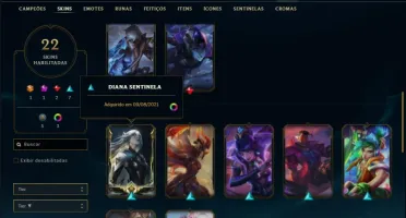 Conta ouro 4 com 38 champs e 22 skins + Prestigio do ZED